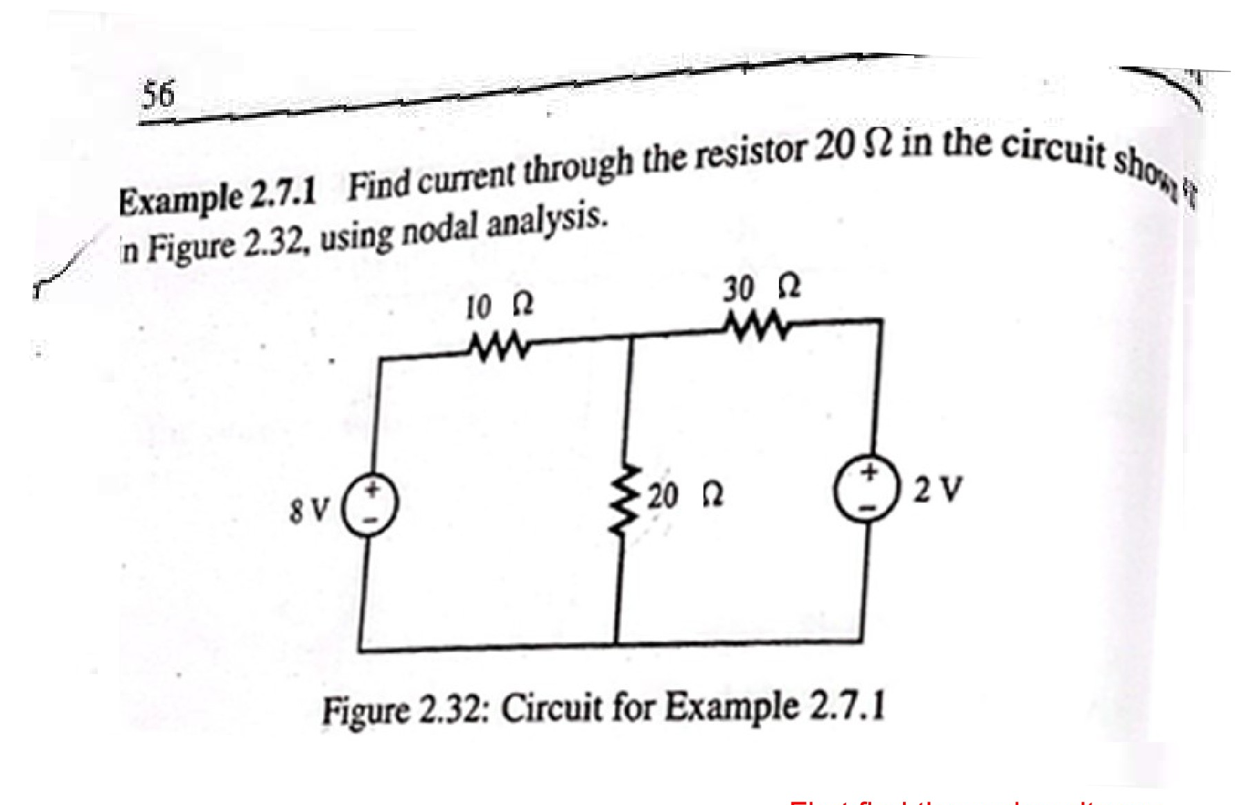 Circuit diagram with resistors and voltage sources