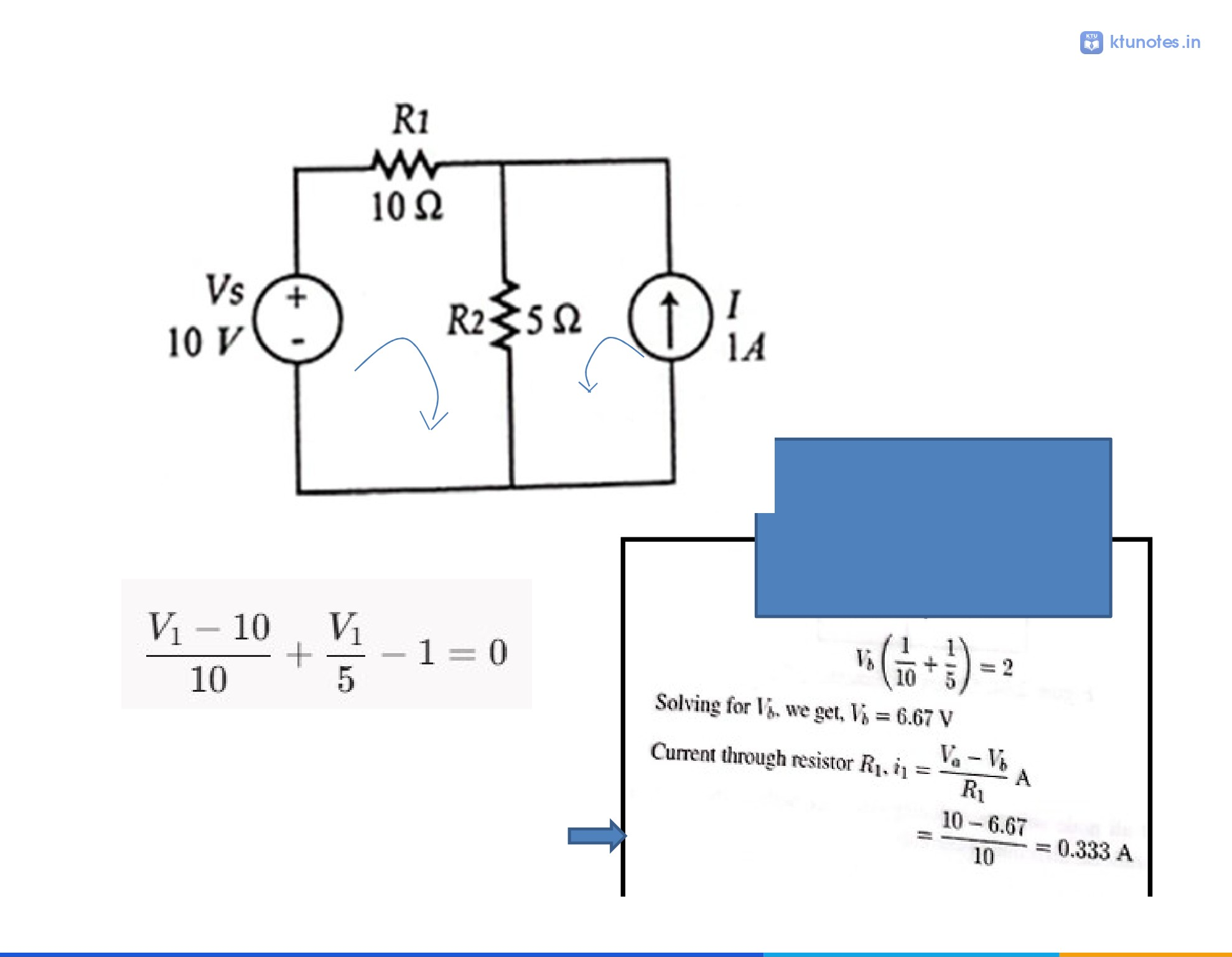 Circuit diagram showing a resistor connected across a constant voltage source battery