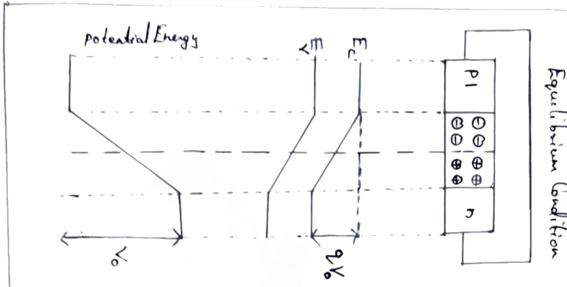 Energy band diagram under equilibrium condition