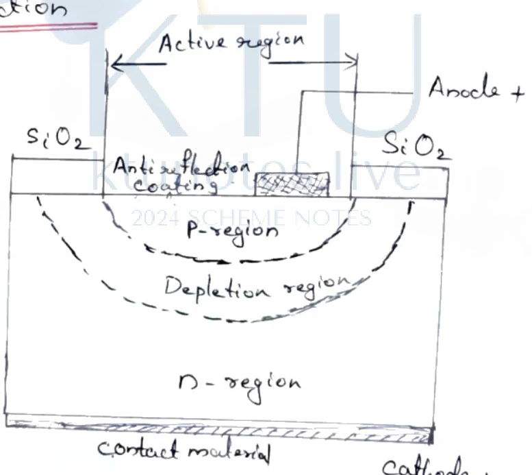 Construction diagram of a junction photodiode