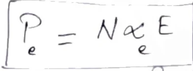 Equation for electronic polarisation